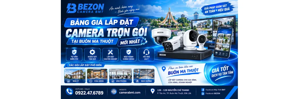 Bảng Giá Lắp Đặt Camera Trọn Gói Tại Buôn Ma Thuột Mới Nhất