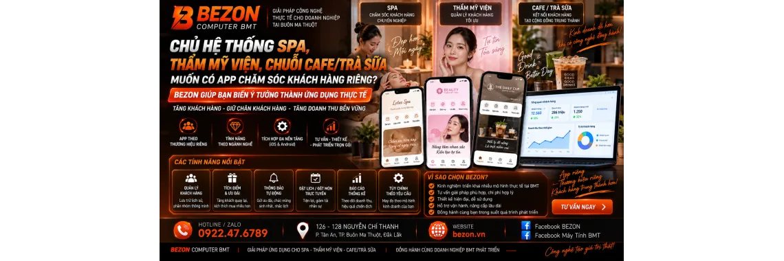 Chủ hệ thống Spa, Thẩm mỹ viện, chuỗi Cafe/Trà sữa muốn có App chăm sóc khách hàng riêng