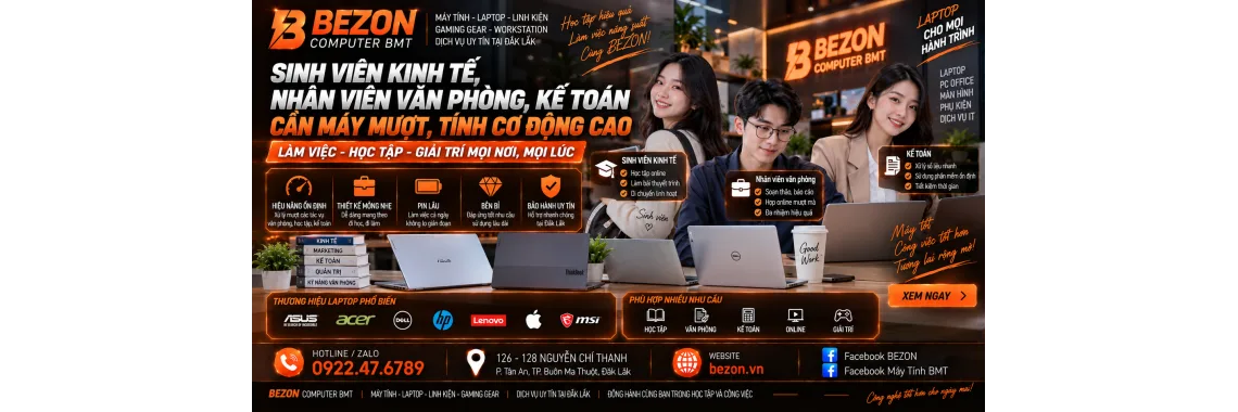 Sinh viên kinh tế, nhân viên văn phòng, kế toán cần máy mượt, tính cơ động cao.