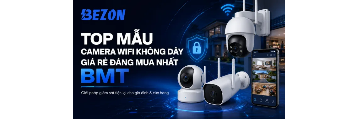 Top Mẫu Camera Wifi Không Dây Giá Rẻ Đáng Mua Nhất BMT
