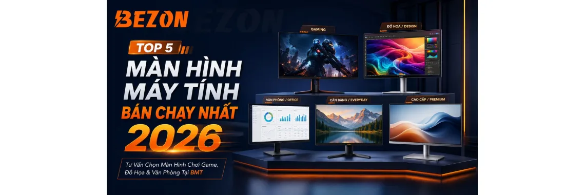 Top 5 Màn Hình Máy Tính Bán Chạy Nhất 2026: Tư Vấn Chọn Màn Hình Chơi Game, Đồ Họa & Văn Phòng Tại BMT
