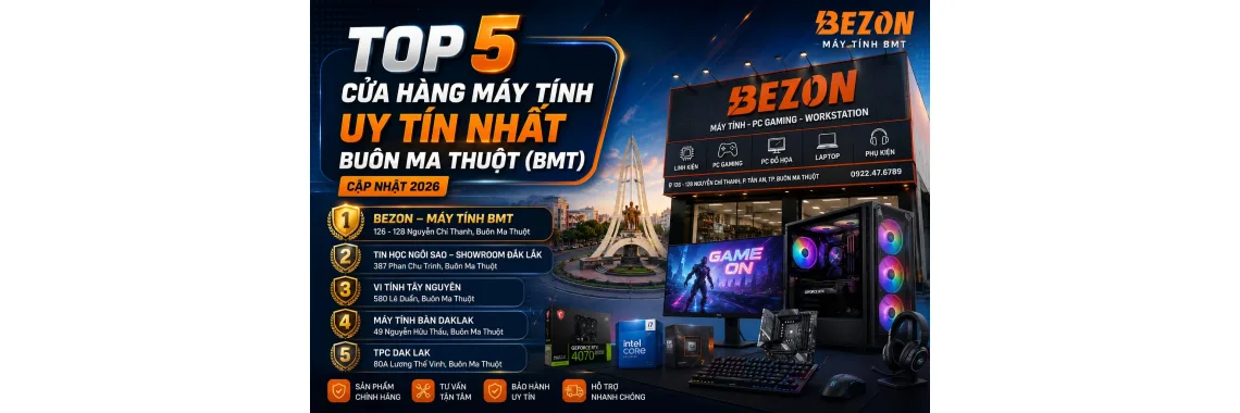 Top 5 Cửa Hàng Máy Tính Uy Tín Nhất Buôn Ma Thuột (BMT) 2026