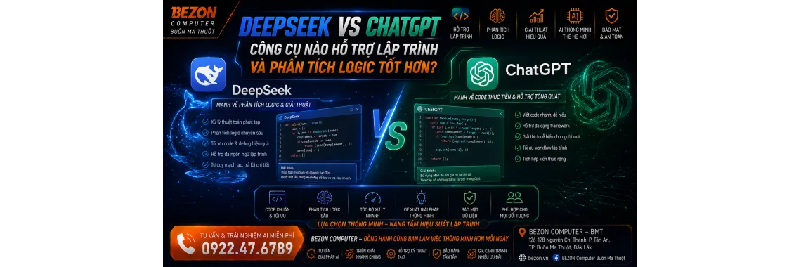 DeepSeek vs ChatGPT: Công Cụ Nào Hỗ Trợ Lập Trình Và Phân Tích Logic Tốt Hơn?