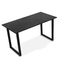 Bàn Gaming Chữ U 1m2 | Thép, Mặt bàn P1PB, Chân đen / Mặt đen - Bezon Buôn Ma Thuột