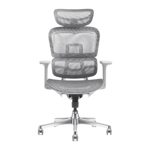 Ghế công thái học MANSON Atum | Xám, 120kg, Chân xoay, Lưng lưới