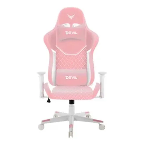 Ghế gaming CENTAUR Devil | Hồng, 120kg, Chân xoay, Da PU