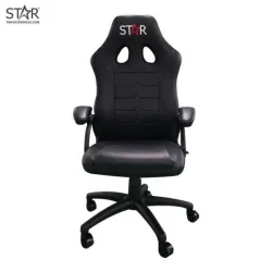 Ghế gaming OEM Bezon E100 | Đen trắng, 100kg, Chân xoay, Da PU, Không BOX, Ráp sẵn - Bezon Buôn Ma Thuột