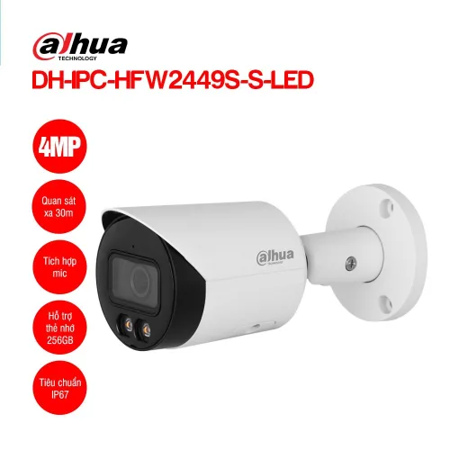 Camera IP Dahua DH-IPC-HFW2449S-S-LED hình ảnh sắc nét
