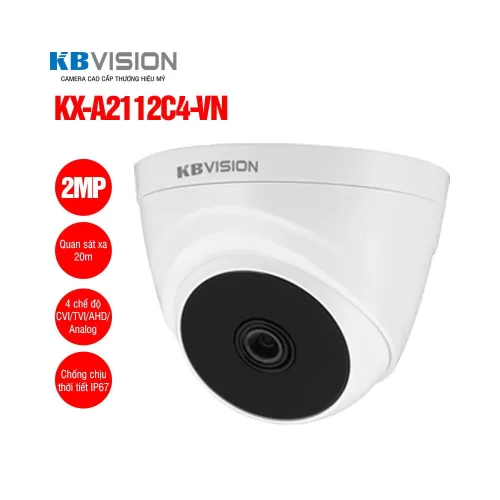 Camera dome HD Analog 2MP KBVISION KX-A2112C4-VN