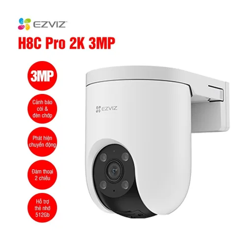 EZVIZ H8C Pro 3MP: Camera Wifi 2K - Quan Sát 360 Độ Sắc Nét