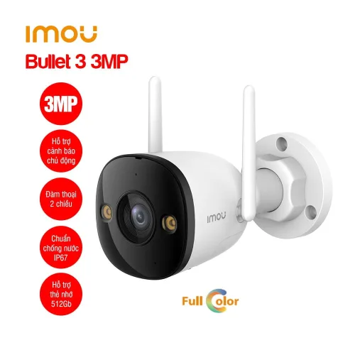 Camera Wifi ngoài trời Full Color iMOU IPC-S3EP-3M0WE (Bullet 3 3MP)