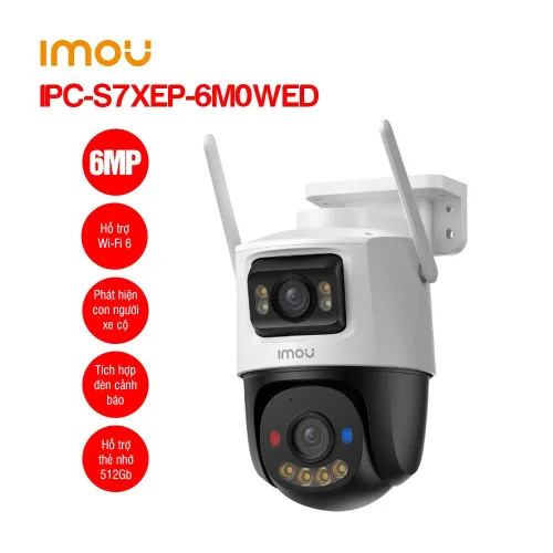 Camera Wifi ngoài trời Cruiser Dual 2 6MP iMOU IPC-S7XEP-6M0WED [2 ống kính, quay quét]