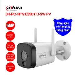 Camera WiFi Dahua 5MP Ngoài Trời Còi Đèn Giá Tốt