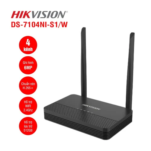 Đầu ghi hình NVS 4 kênh Hikvision DS-7104NI-S1/W