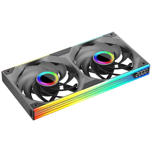 Quạt tản nhiệt PC Leopard Starlink 240 | Kit 2 fan 120mm, ARGB, Đen