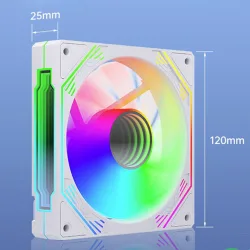 Quạt tản nhiệt PC Redmoon F3 | Fan lẻ 120mm, RGB, Gió ngược, Trắng - Bezon Buôn Ma Thuột