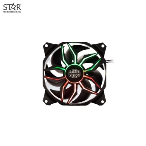 Quạt tản nhiệt PC VSP Spider | Fan lẻ 120mm, ARGB, Đen