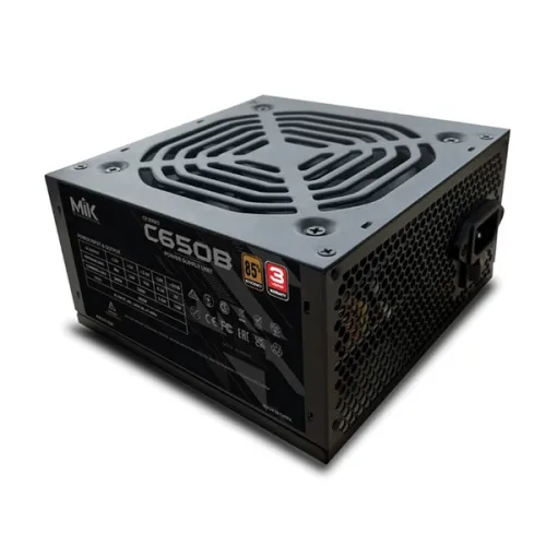 Nguồn máy tính Mik C650B (Hiệu Suất 85%) (Dc To Dc) Bh 38T - Đen | Semi Modular, ATX
