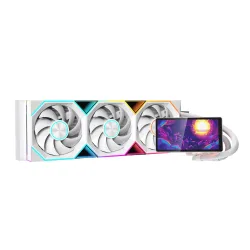 Tản nhiệt nước Leopard Pro Flow 360 | ARGB Display, Trắng - Bezon Buôn Ma Thuột