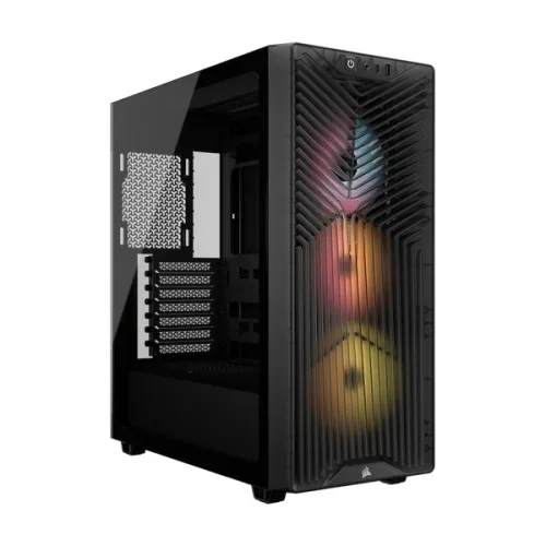 Thùng máy Corsair 3200D RS ARGB Mid-Tower (Sẵn 3 Fan ARGB) (CC-9011346-WW) | ATX, Kính cường lực, Xám Khói
