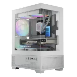 Thùng máy Gamdias Aura GC9M Elite ARGB M-ATX (Kèm Sẵn 3F ARGB) - Trắng - Bezon Buôn Ma Thuột
