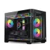 Thùng máy Magic Gaming GM-02 Pro Curved M-ATX Support AIO 360 (Hồ Cá) Không Kèm Sẵn Fan - Đen - 1