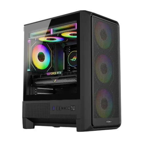 Thùng máy MIK H2 Gaming | M-ATX/ITX, Kính cường lực, Đen