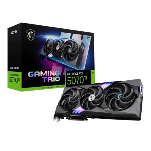 Card màn hình NVIDIA GeForce RTX 5070 Ti MSI GAMING TRIO OC | 16GB GDDR7, 8960 CUDA, 750W