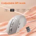 Chuột văn phòng INPHIC DR6 Chính Hãng | Wireless, Bluetooth, 2400 DPI, 84g, Trắng Xám - 1