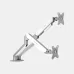 Giá treo màn hình đôi Human Motion T6 Pro Dual 2025 - Trắng | 17 - 32 inch - 4
