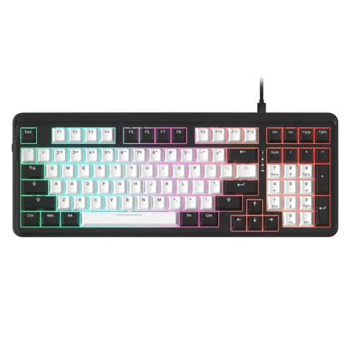 Bàn phím cơ gaming Dareu EK98 | Có dây, Fullsize, Linear Switch, RGB, White/Black