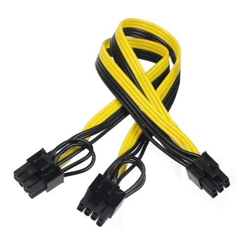 Cáp Nguồn Phụ VGA Từ 6 Pin Sang 2 Cổng 8 Pin (6+2) Male