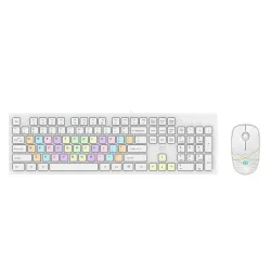 Combo phím chuột giả cơ gaming FD G9500P | Có dây, Fullsize, Membrane, RGB Rainbow, White - Bezon Buôn Ma Thuột