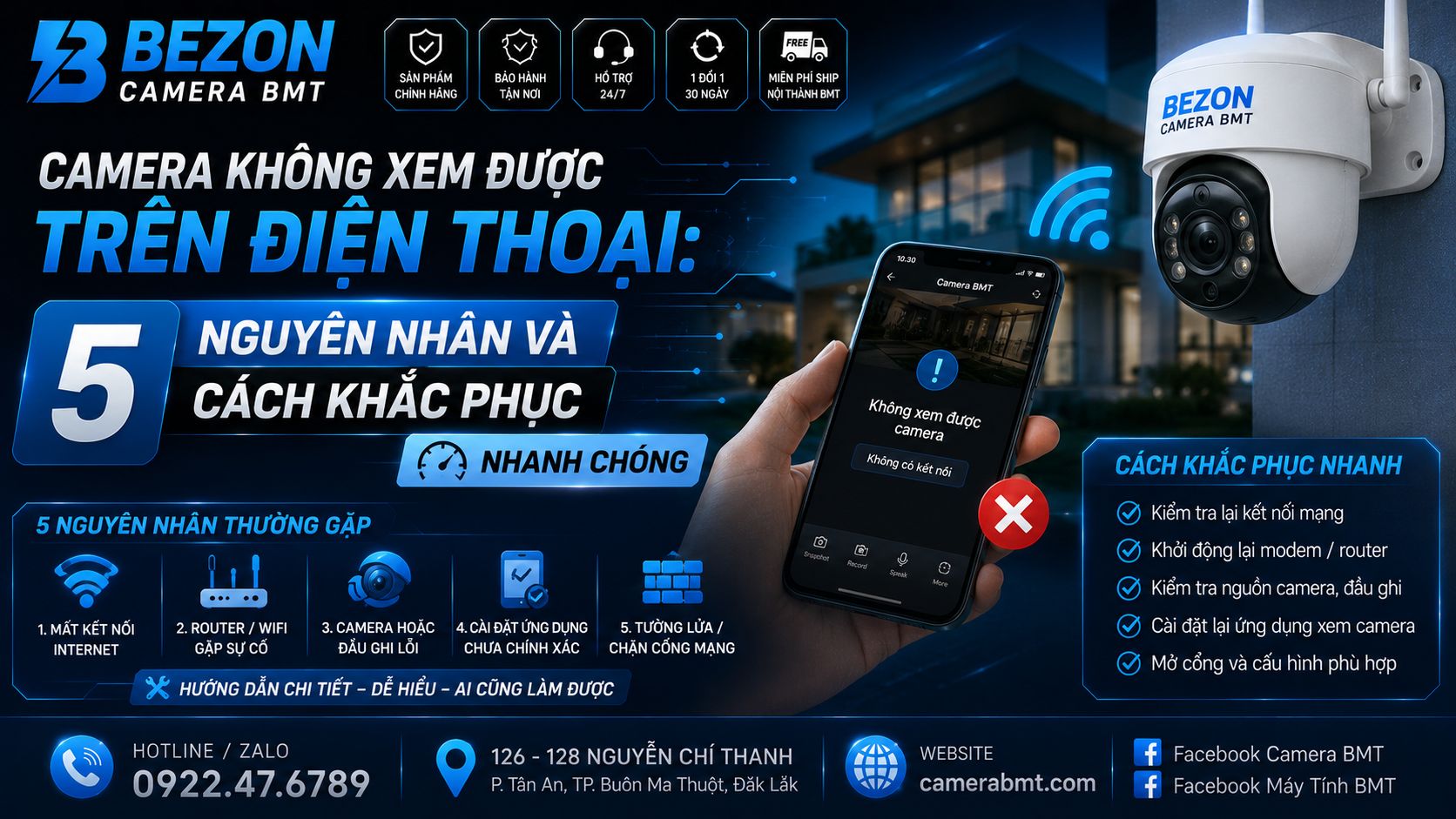 Camera không xem được trên điện thoại: 5 nguyên nhân và cách khắc phục nhanh chóng