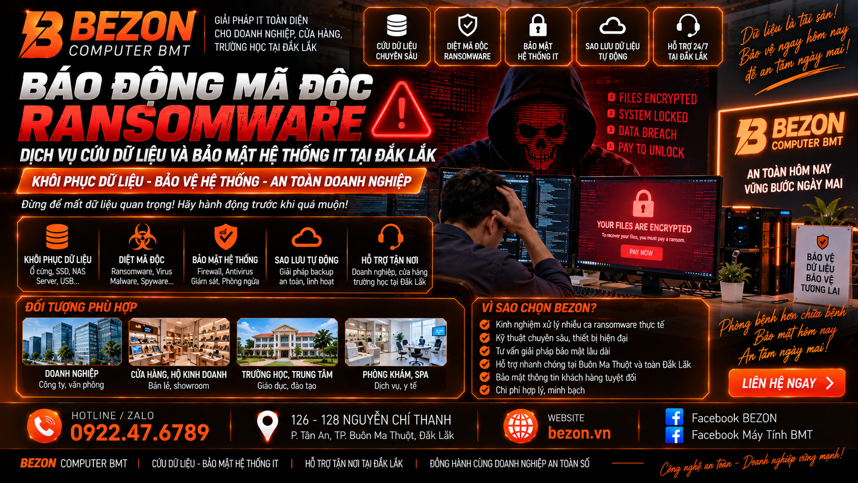 Báo Động Mã Độc Ransomware: Dịch Vụ Cứu Dữ Liệu Và Bảo Mật Hệ Thống IT Tại Đắk Lắk