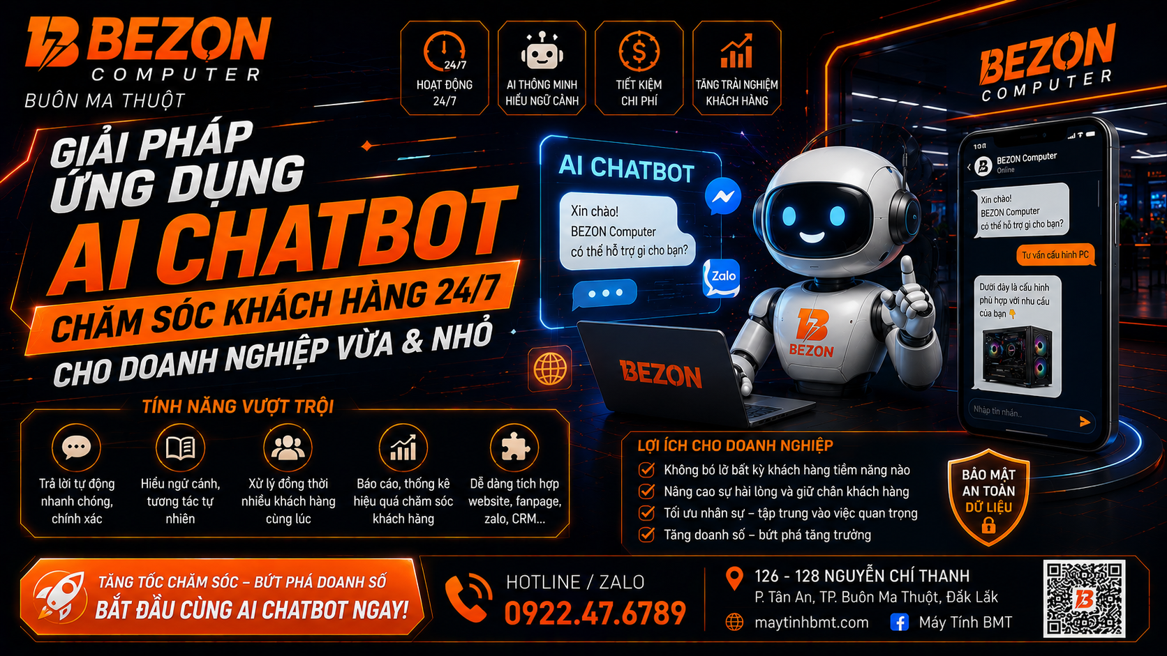 Giải Pháp Ứng Dụng AI Chatbot Chăm Sóc Khách Hàng 24/7 Cho Doanh Nghiệp Vừa & Nhỏ