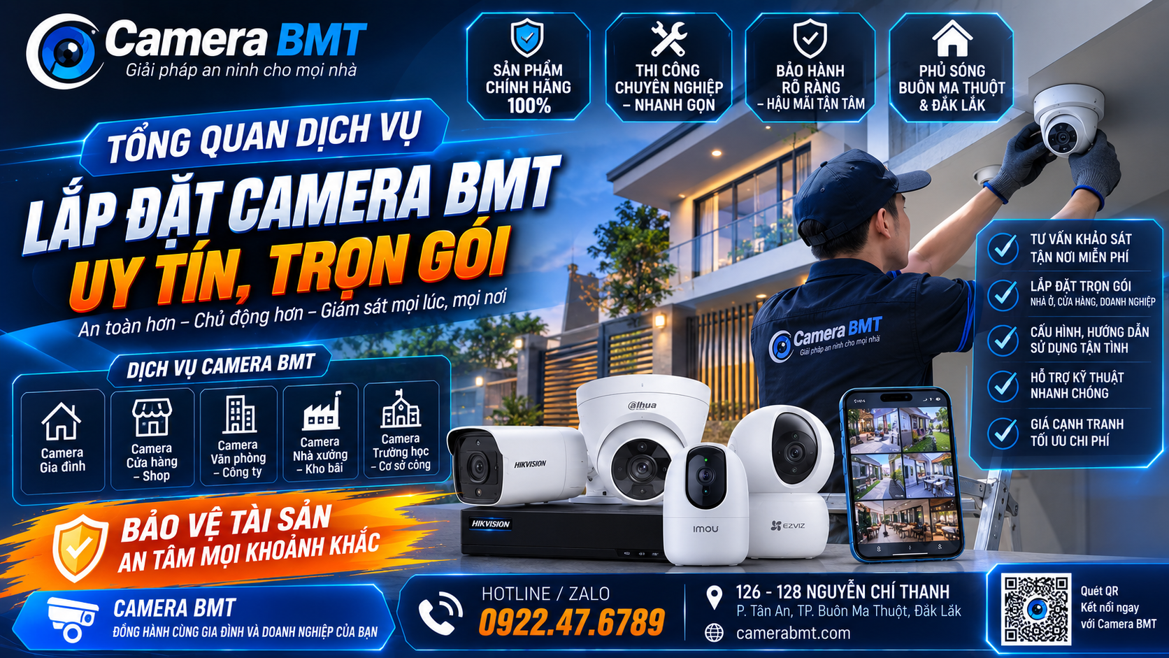 Tổng Quan Dịch Vụ Lắp Đặt Camera BMT Uy Tín, Trọn Gói