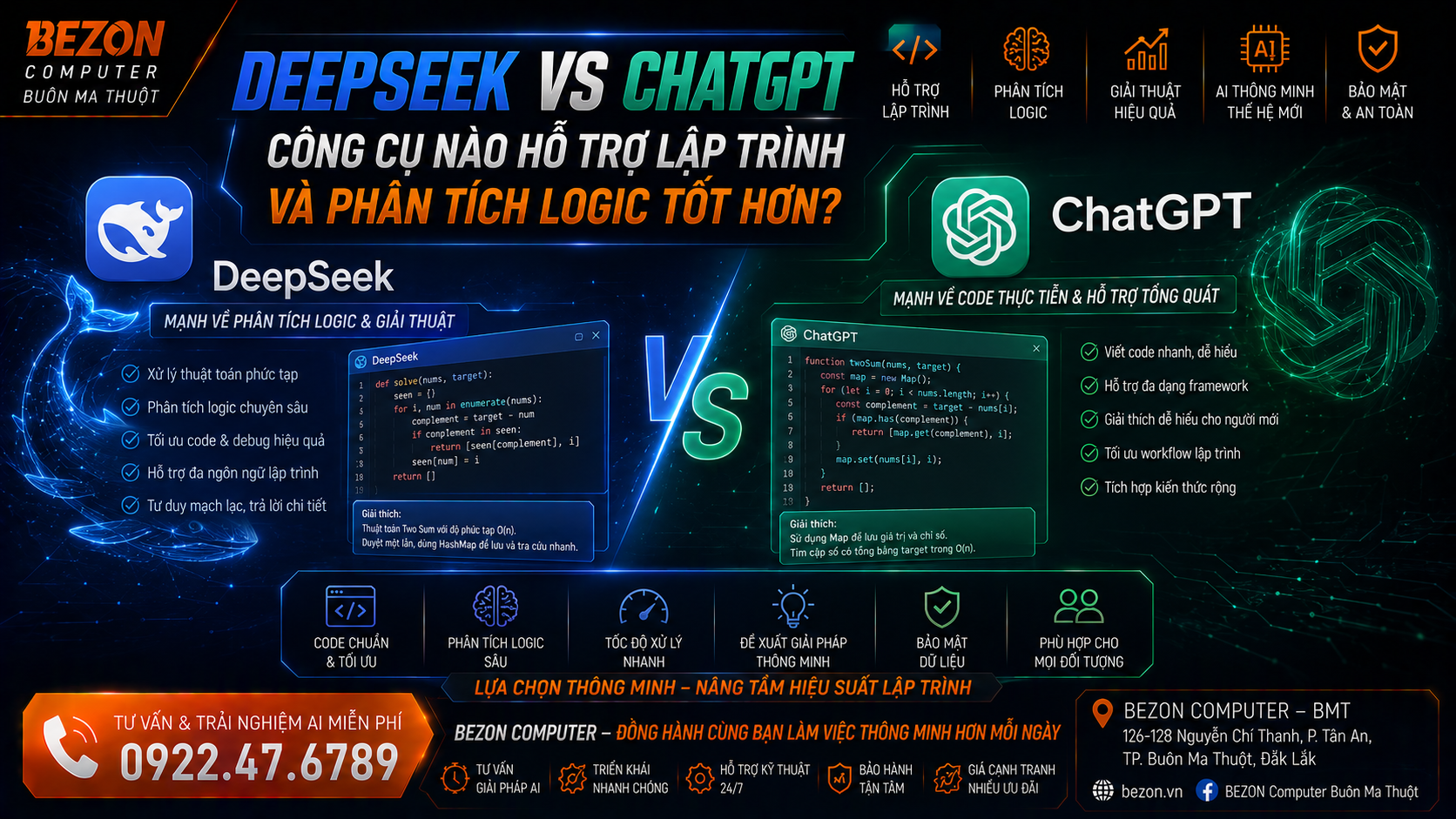 DeepSeek vs ChatGPT: Công Cụ Nào Hỗ Trợ Lập Trình Và Phân Tích Logic Tốt Hơn?