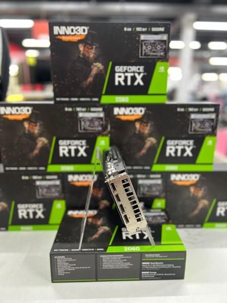Card màn hình NVIDIA GeForce RTX 2060 INNO3D cũ | 6GB GDDR6, 1920 CUDA, nguồn đề nghị 550W