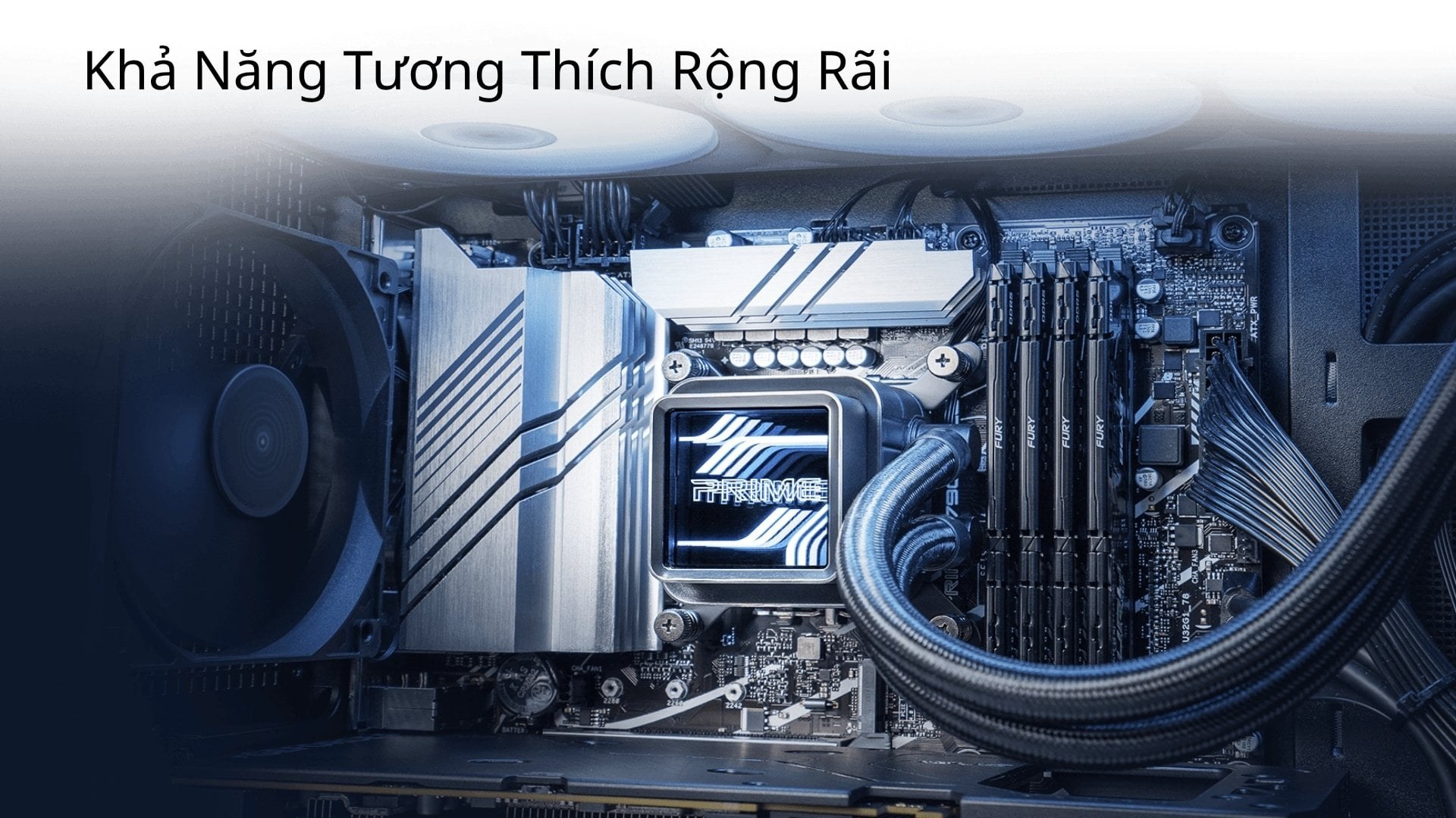 Tản nhiệt nước ASUS Prime LC 360 ARGB - tương thích rộng với các nền tảng Intel và AMD