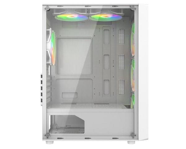 Thùng máy VITRA CERES V305-G 4FRGB WHITE | ATX, Trắng, Kèm sẵn 4 Fan RGB