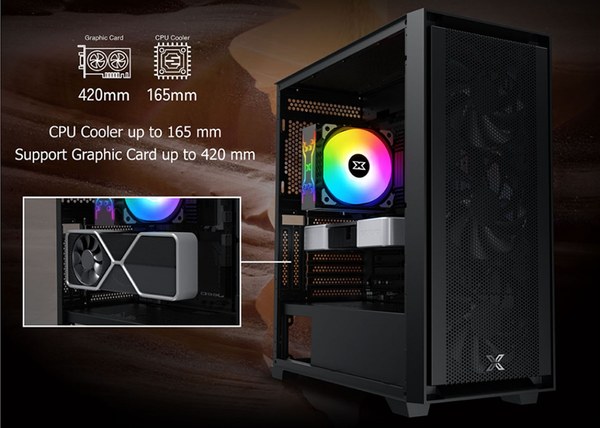 Thùng máy XIGMATEK ANUBIS PRO 4FX E ATX (EN40771) (KÈM 04 FAN ARGB)