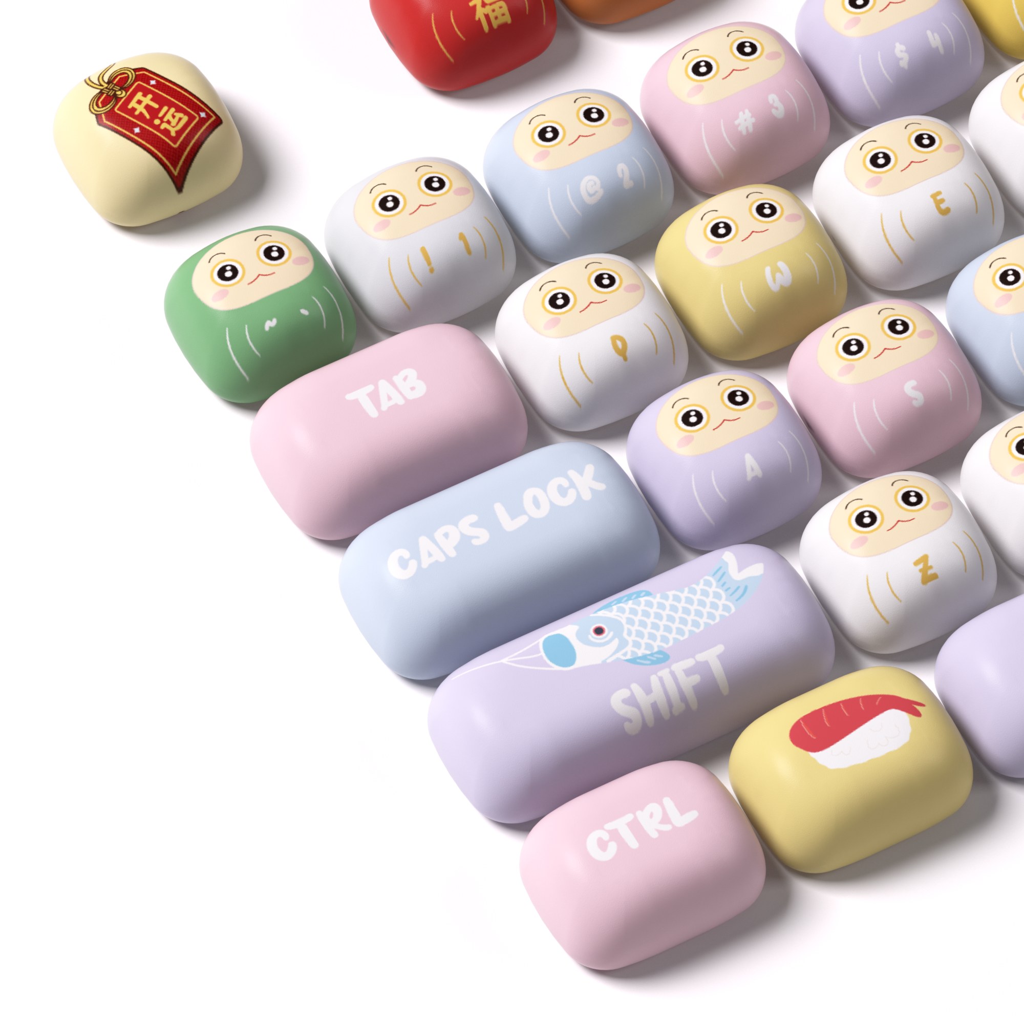 Keycap Akko set – Good Luck Charm (PBT Dye-subbed / MOG profile / 139 nút).