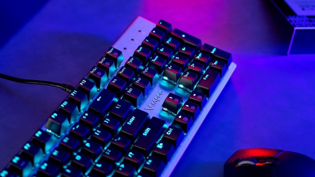 Bàn phím cơ gaming Rapoo V520 | Có dây, Fullsize, Optical Switch, RGB, Black