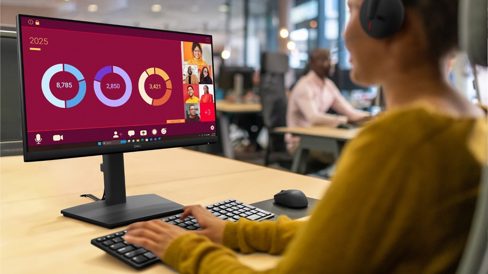 Màn hình Dell Pro E2225HSM - Chất lượng hiển thị cao, tối ưu sức khỏe thị giác và thiết kế công thái học