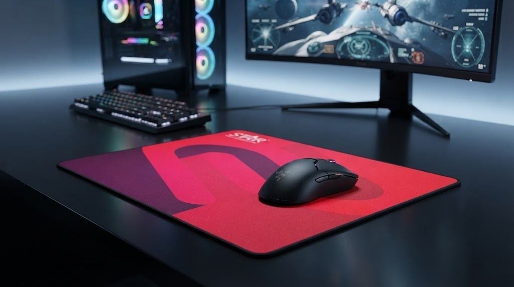 Lót chuột Bezon Gaming cao cấp - Đỏ | Kích thước 45 x 40 x 0.4 cm