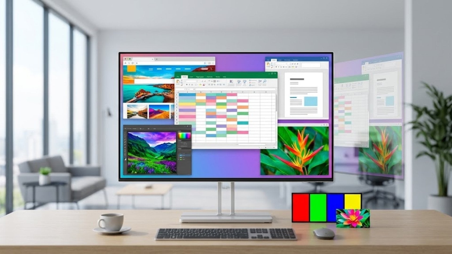 Màn hình văn phòng Lenovo L27i-4A (67BEKAC1VN) - 27 inch IPS rộng rãi, màu sắc ổn định