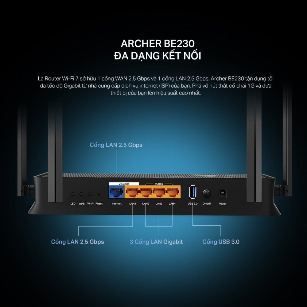 Router Wi-Fi 7 TP-Link Archer BE230