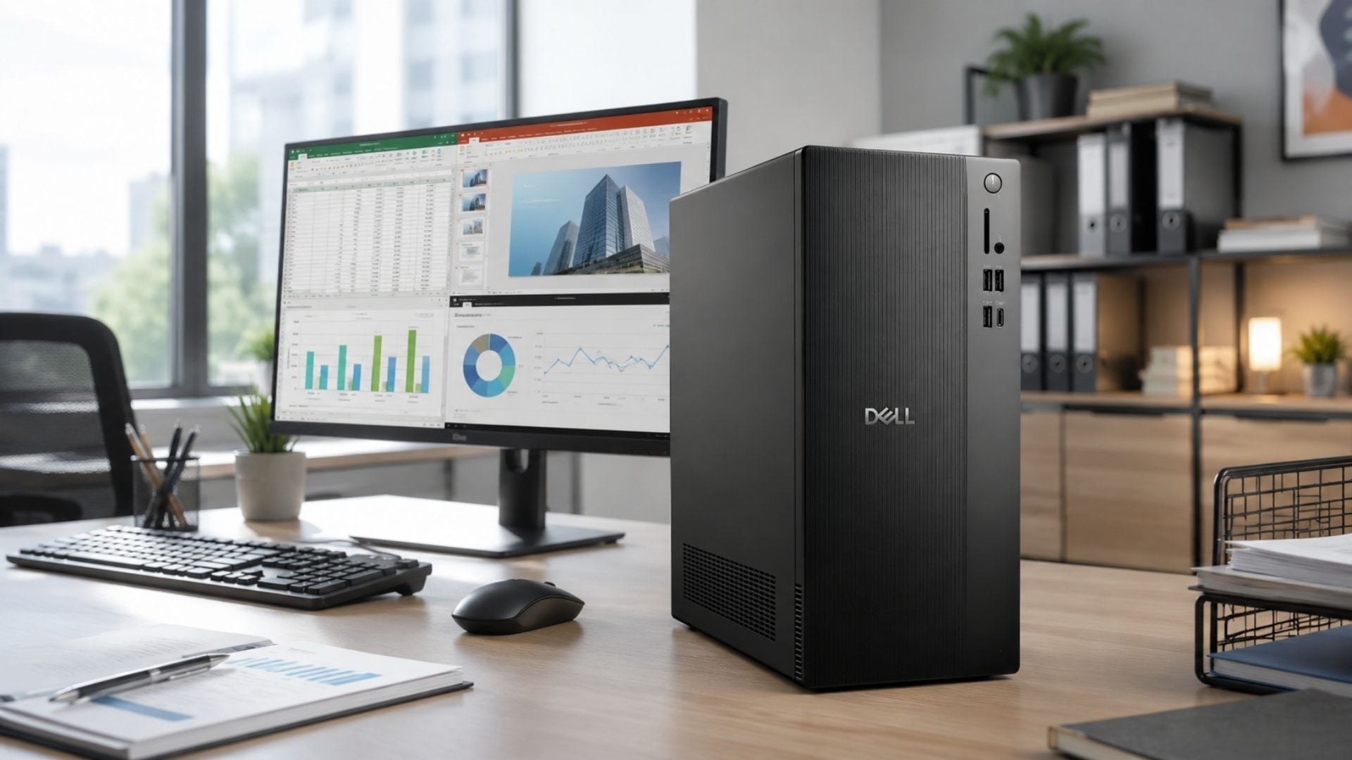 Dell Tower ECT1250 trang bị Intel Core i3-14100 với 4 nhân, 8 luồng
