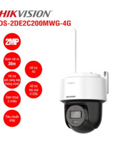 DS-2DE2C200MWG-4G ,Camera IP Mini PT 2MP 4G HIKVISION